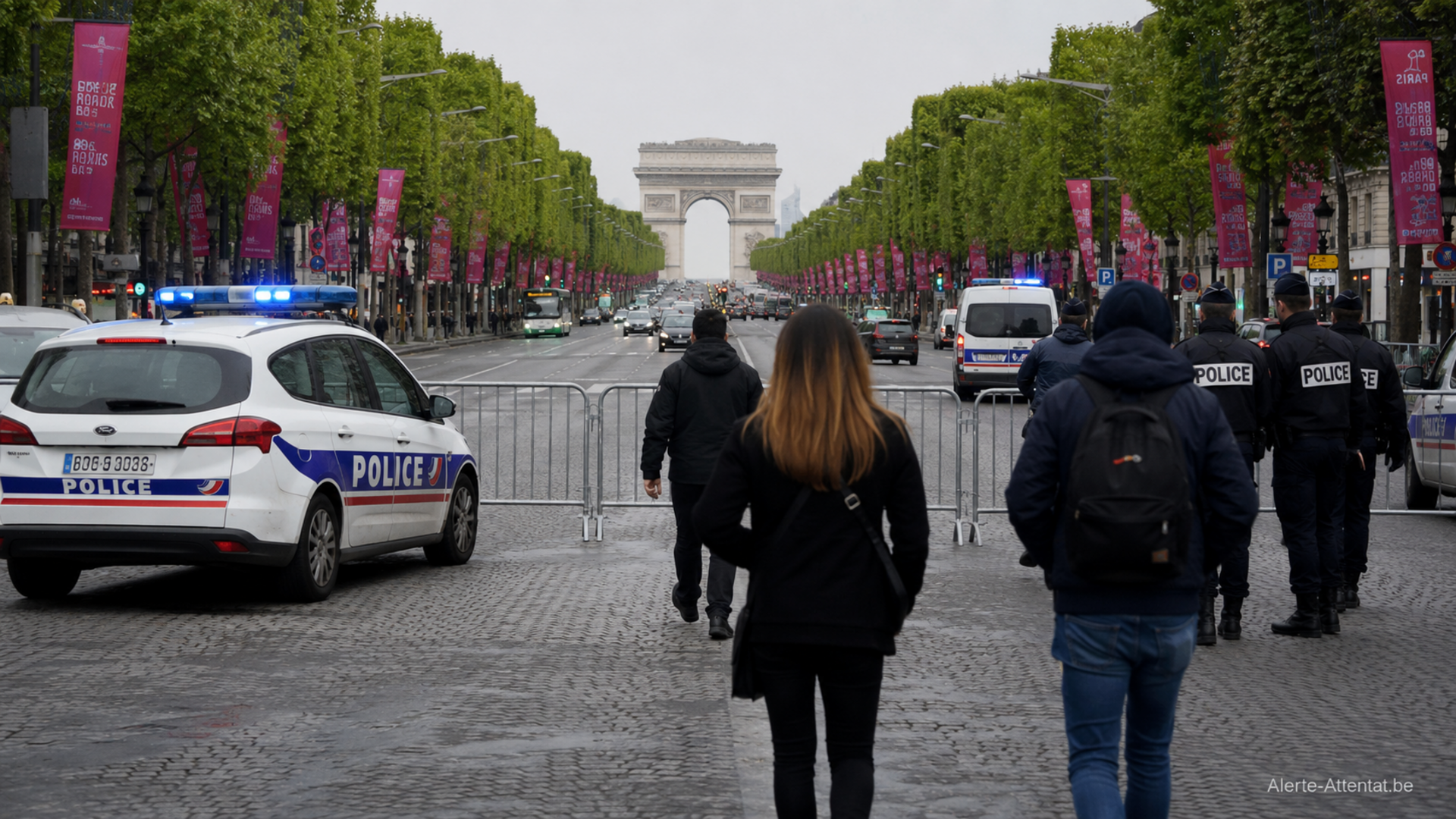 Illustration : Attaque sur les Champs-Elysées ce jeudi 20 avril 2017 un Belge serait armé et dangereux sur le territoire français